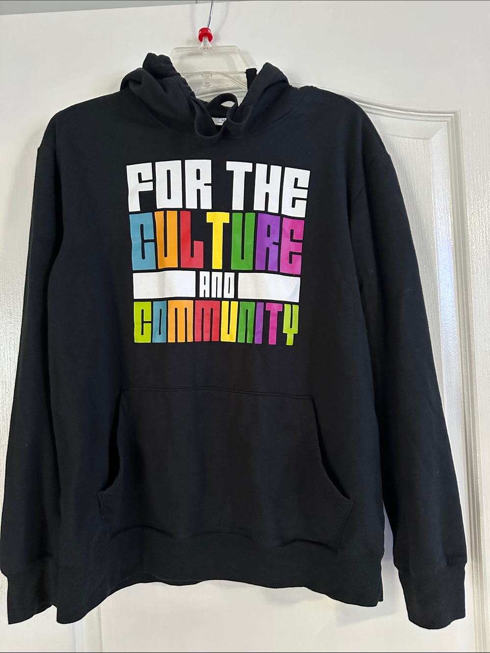 Sonoma Black Hoodie with Multicolor "For The Culture and Community" Graphic - Picture 2 of 3